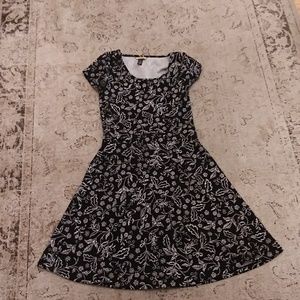 Floral pattern circle dress